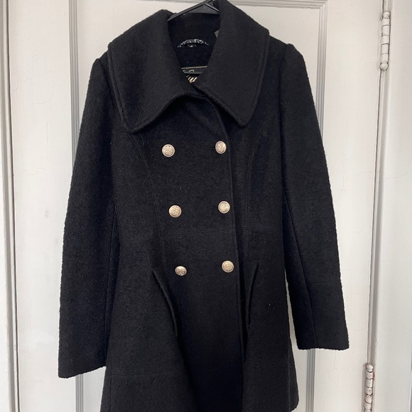 Black Medium Women's Peacoat - Picture 1 of 3